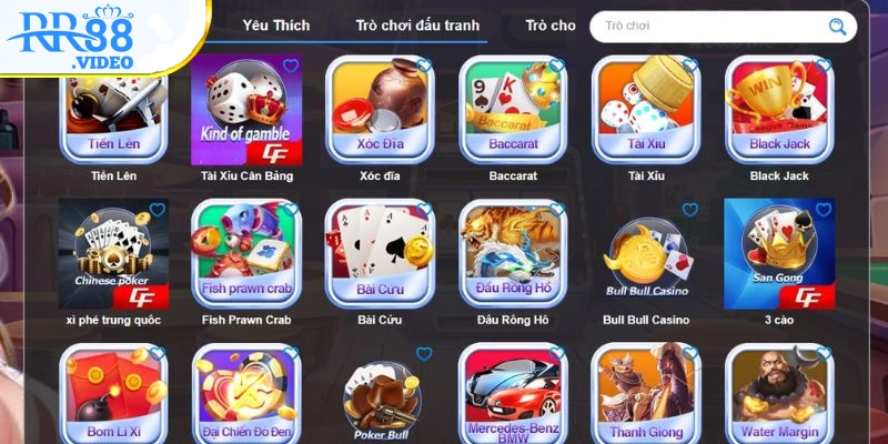 Hệ thống game bài đổi thưởng tên tuổi